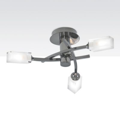 Inlite Francisco 3-bulb Ceiling Light Gun Metal Grey