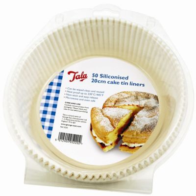 Tala Set of 50 20cm Diameter Siliconised Greaseproof Cake Tin Liners
