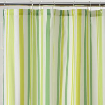 Tu Green Stripe Shower Curtain