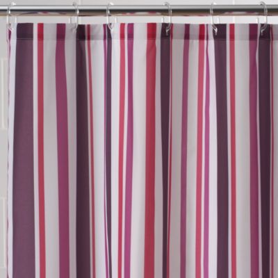 Tu Purple Stripe Shower Curtain