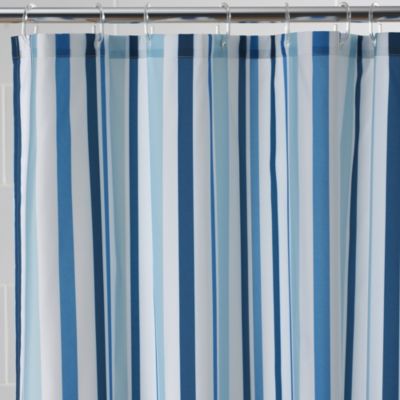 Tu Blue Stripe Shower Curtain