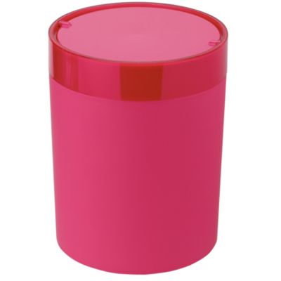 Tu Cerise Pink Flip Top Bin