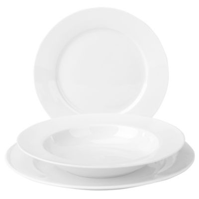 Home Collection White Bone China 12-piece Dinner Set