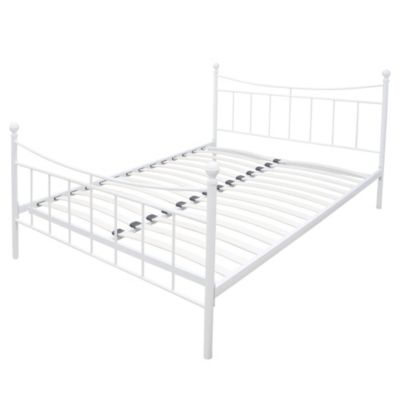 White Metal Double Bedstead