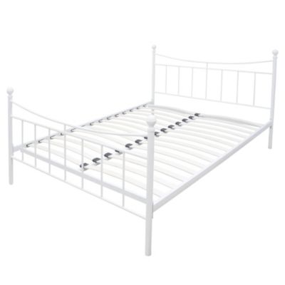 ELIZABETH White Metal Double Bedstead