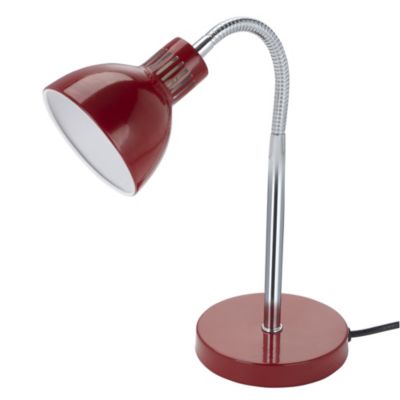 Red Curved Desk Lamp