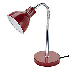 Red Curved Desk Lamp