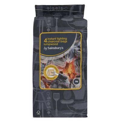 Sainsbury's Instant Lighting Charcoal 1.5kg 4-pack