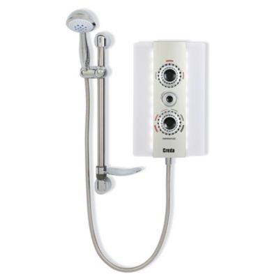 Creda AquaAmbiance White 10.5kW LED Instantaneous Electric Shower