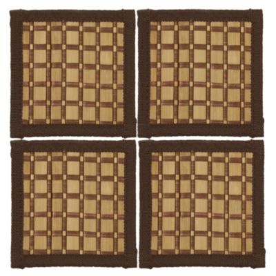 Tu Brown Bamboo & Cotton Coaster 4-pack