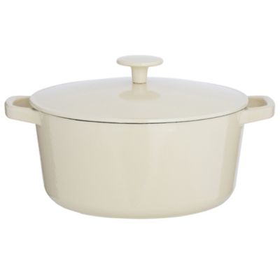 Cook's Collection Cream 3L Cast Iron Casserole Dish
