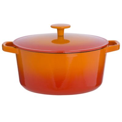 Cook's Collection Cast Iron Casserole Dish 3L Orange