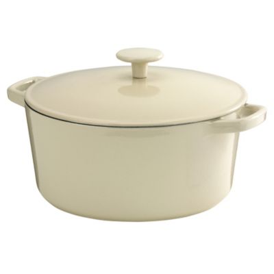 Cook's Collection Cream 5L Cast Iron Casserole Dish