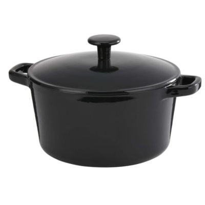 Cook's Collection Cast Iron Casserole Dish 3L Black