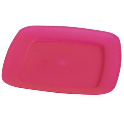 Sainsbury's Raspberry Plastic Plates 4-pack