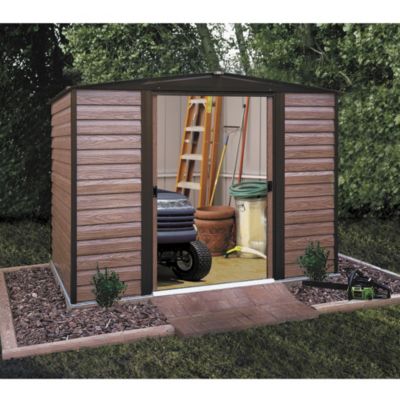 Rowlinson Woodvale Metal Apex Roof Shed 8x6