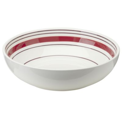 Tu Red Summer Stripe Serving Bowl