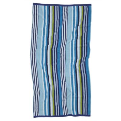 Tu  Blue Stripe Jacquard Beach Towel
