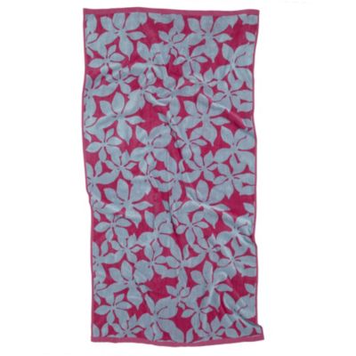 Tu Tropical Floral Jacquard Beach Towel