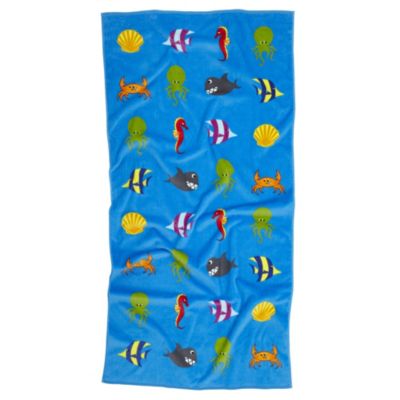 Tu Sea Creatures Beach Towel
