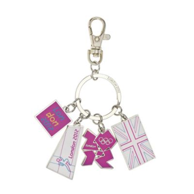 London 2012 Female Multi Charm Bag Keyring