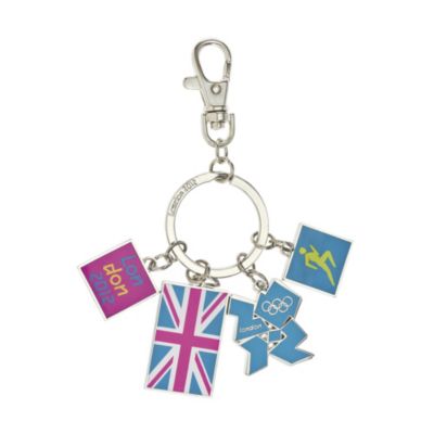 London 2012 Male Multi Charm Bag Keyring
