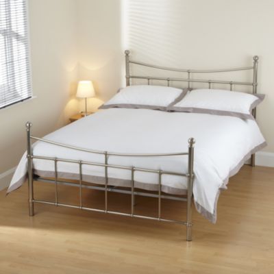 Isabella Brushed Nickel Double Bedstead