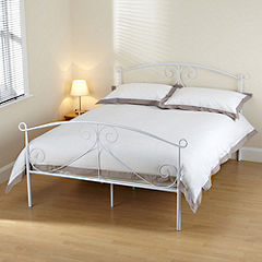 Julia Double White Painted Bedstead
