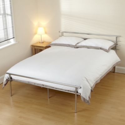 Double Chromed Metal Bedstead