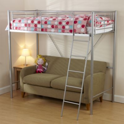 Metal High Sleeper Frame Silver