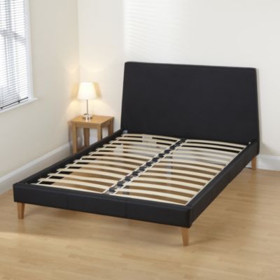 Sasha Black Faux Leather Double Bedstead