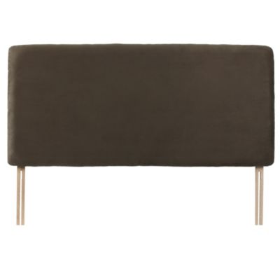 Lottie Chocolate Faux Suede Single Headboard