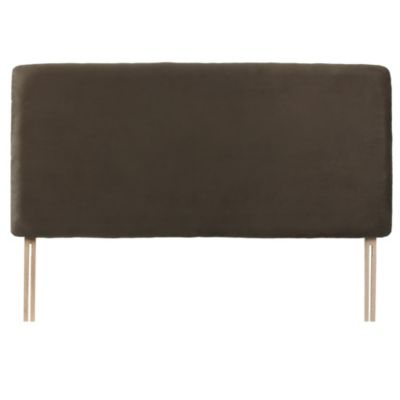 Kyoto Lottie Chocolate Faux Suede Double Headboard