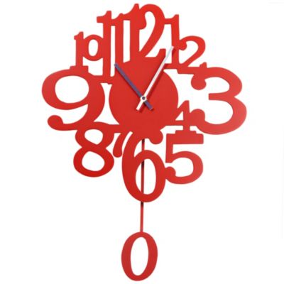 Red Gloss Victoria Wall Clock