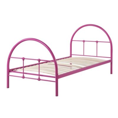 Manhattan Pink Single Metal Bedstead