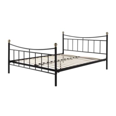 ELIZABETH Black Metal Kingsize Bedstead