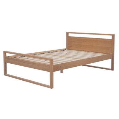 Double Oak Veneer Bedstead