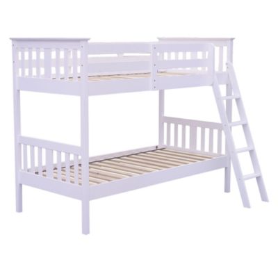 White Wooden Bunk Bed