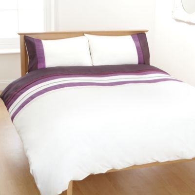 Tu Purple Faux Silk Panel Bed Linen Set