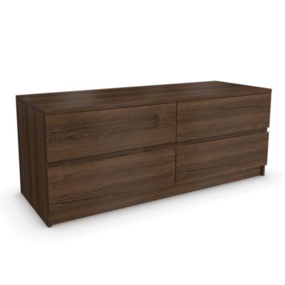 Harvard Walnut Veneer 4-drawer Chest of Drawers