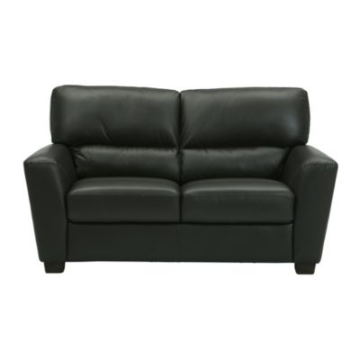 Boccelli Regular Black Leather Sofa