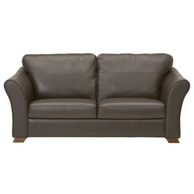 Moretto Chocolate 100% Real Leather Large Sofa