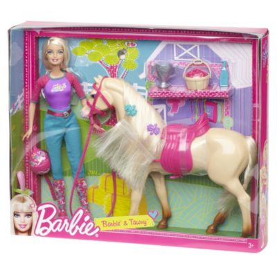 Barbie Doll & Tawny Horse Playset