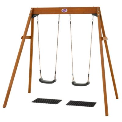 Plum Wooden Double Swing