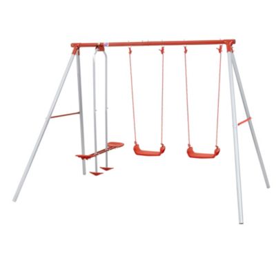 Plum Jupiter Compact Metal Swing Set