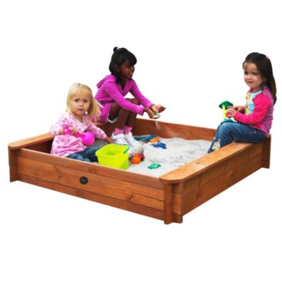 Plum Square Wooden Sand Pit