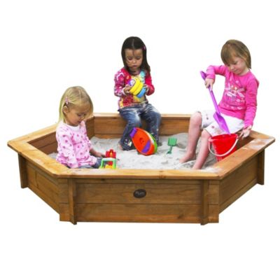 Plum Hexagonal Wooden Sand Pit