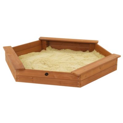 Plum Triple Seat Wooden Sand Pit