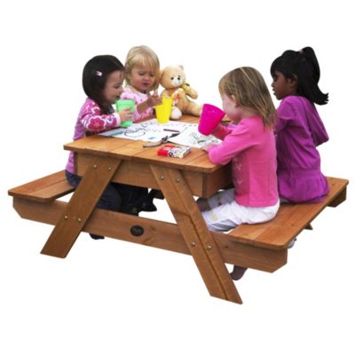 Plum Wooden Sand and Picnic Table
