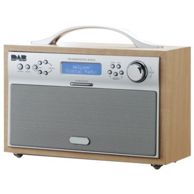Red NE-3170 Light Wooden Effect DAB Radio